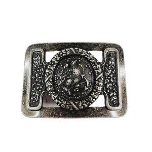 Vintage Silver Belt Buckle Western Rodeo Cowboy‎ American Eagle USA Patriotic